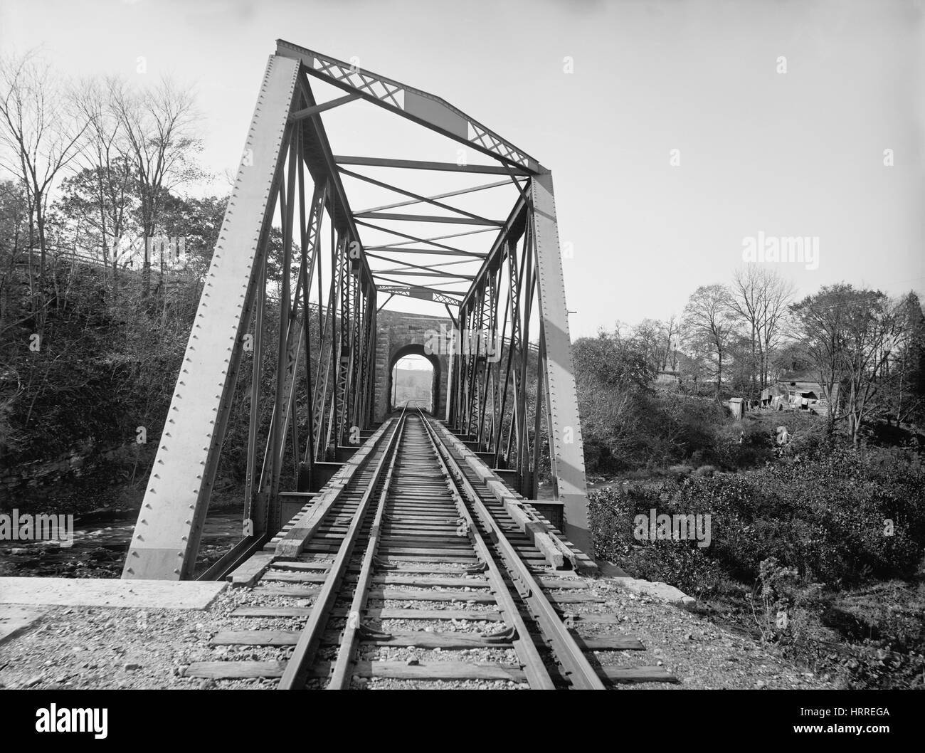 Lackawanna Railroad, near Far Hills, New Jersey, USA, Detroit Publishing Company, 1900 Stock Photo