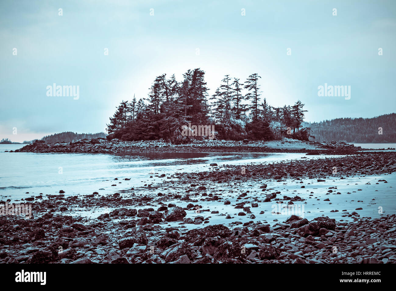 Magic Island at Halibut Point State Recreation Area near Sitka, Alaska, USA. Photography by