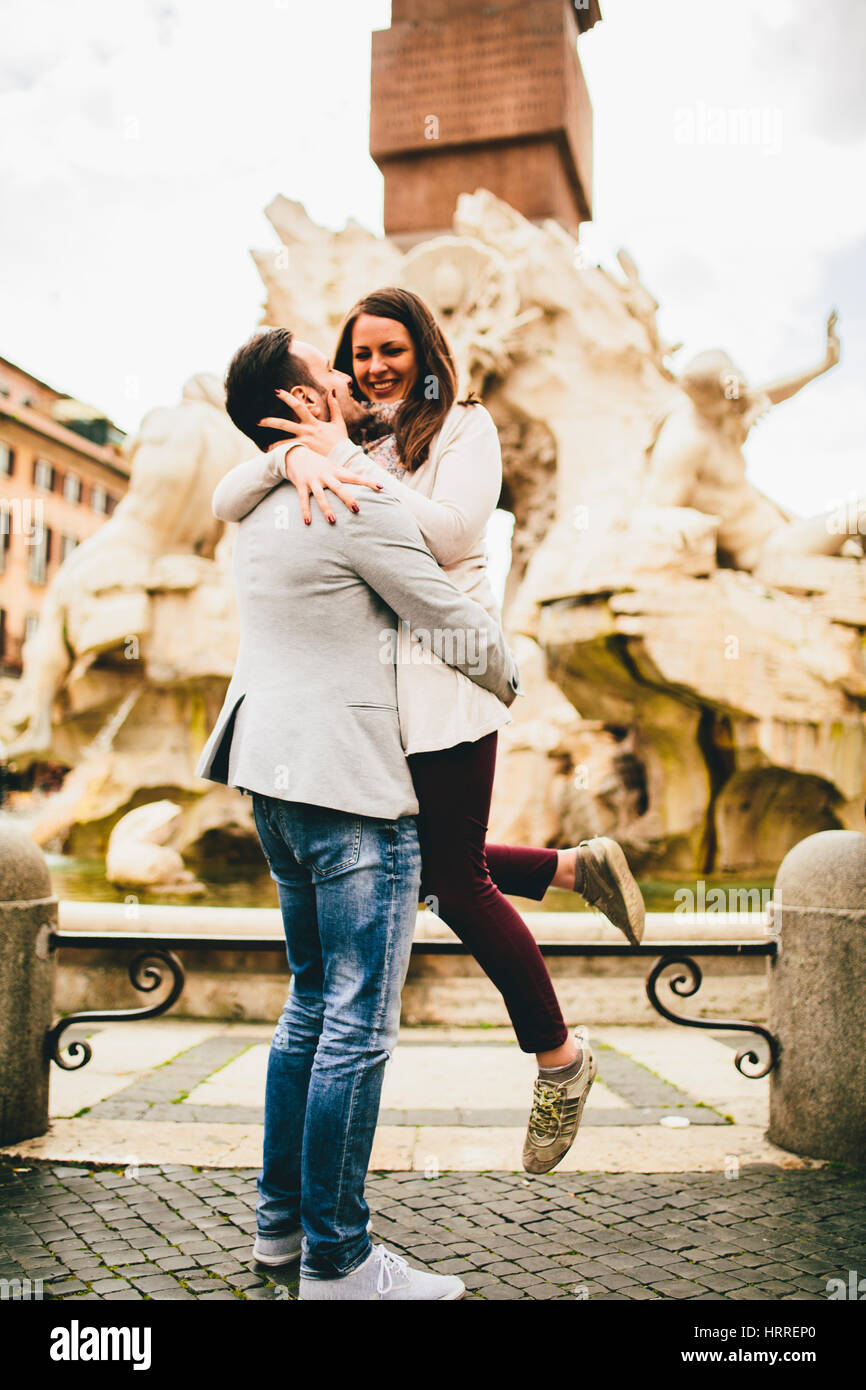 People Having Fun In Rome Loving couple having fun in Rome, Italy Stock Photo - Alamy