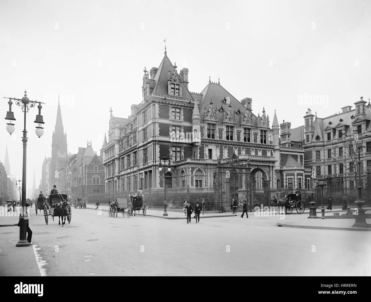 Cornelius Vanderbilt Mansion, Fifth Ave and 57th Street, New York City, New York, USA, Detroit Publishing Company, 1901 Stock Photo