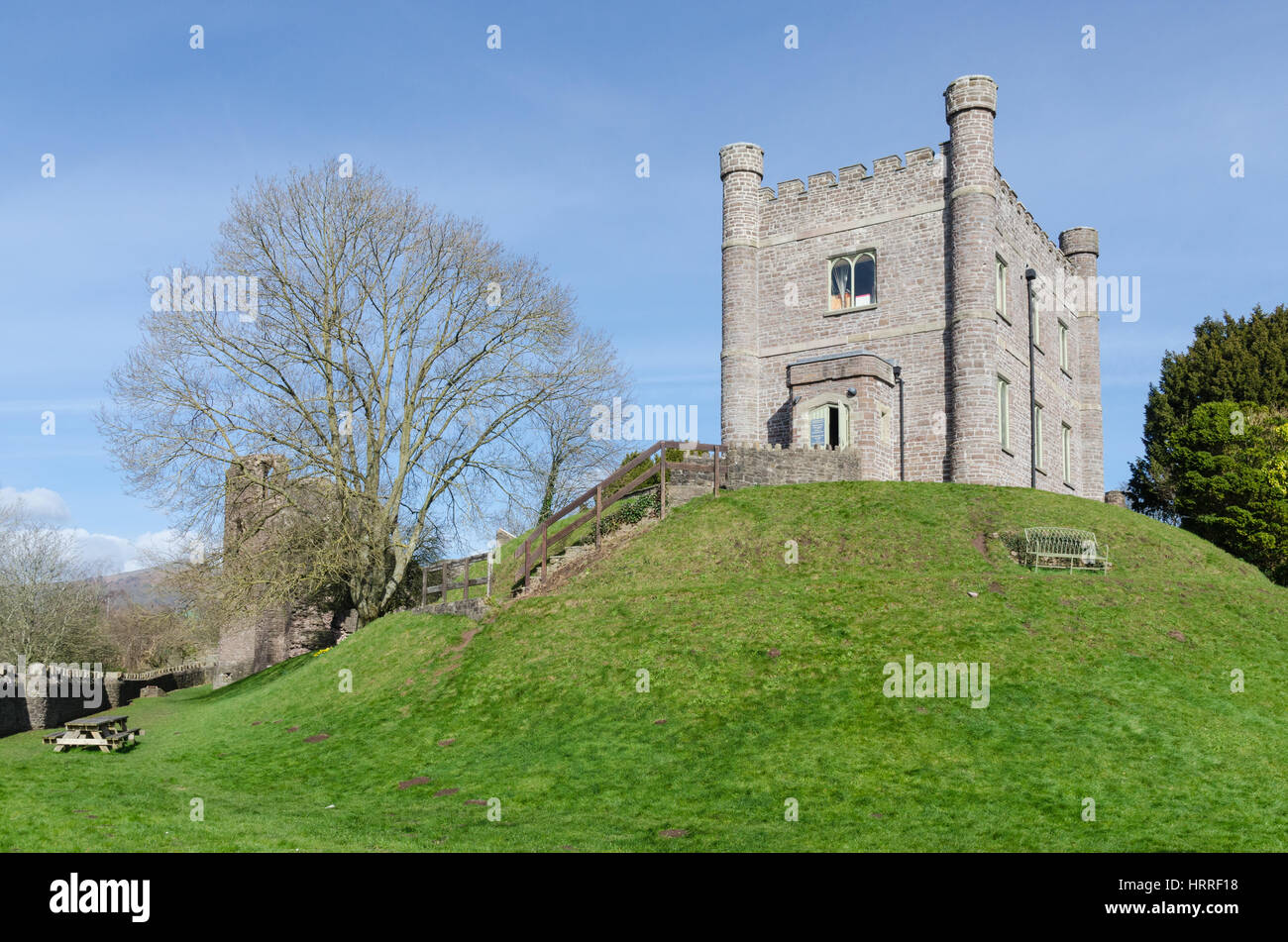 Abergavenny Castle, a Norman castle in the market town of Abergavenny