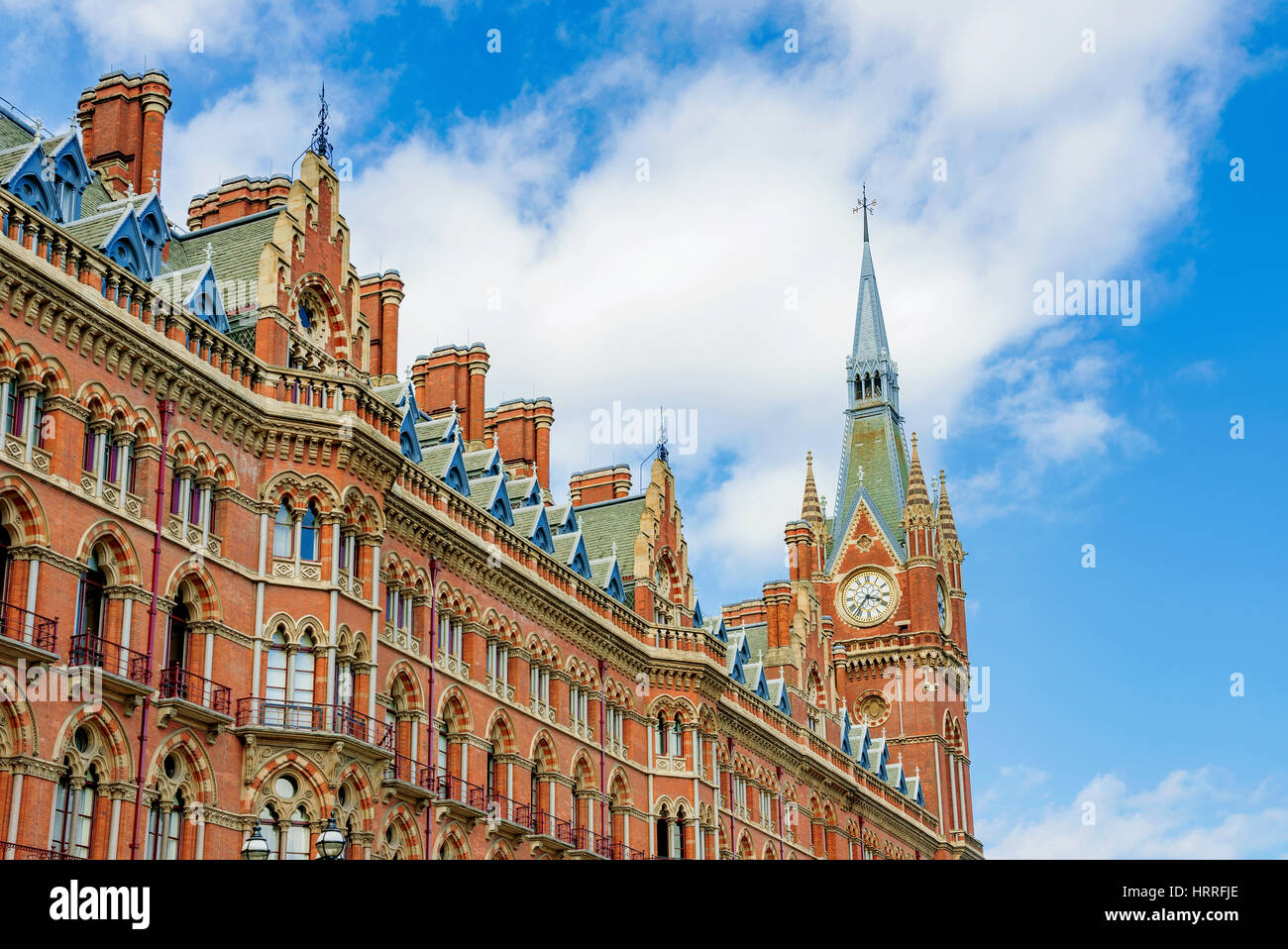 LONDON AUGUST 22 This is the outside architecture of Kings Cross St Pancras international