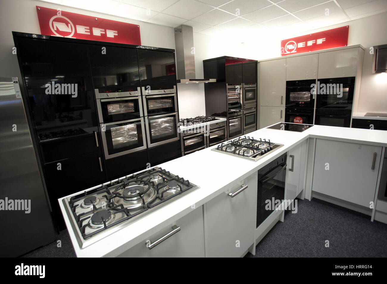 Neff Domestic Appliances in a showroom Stock Photo Alamy