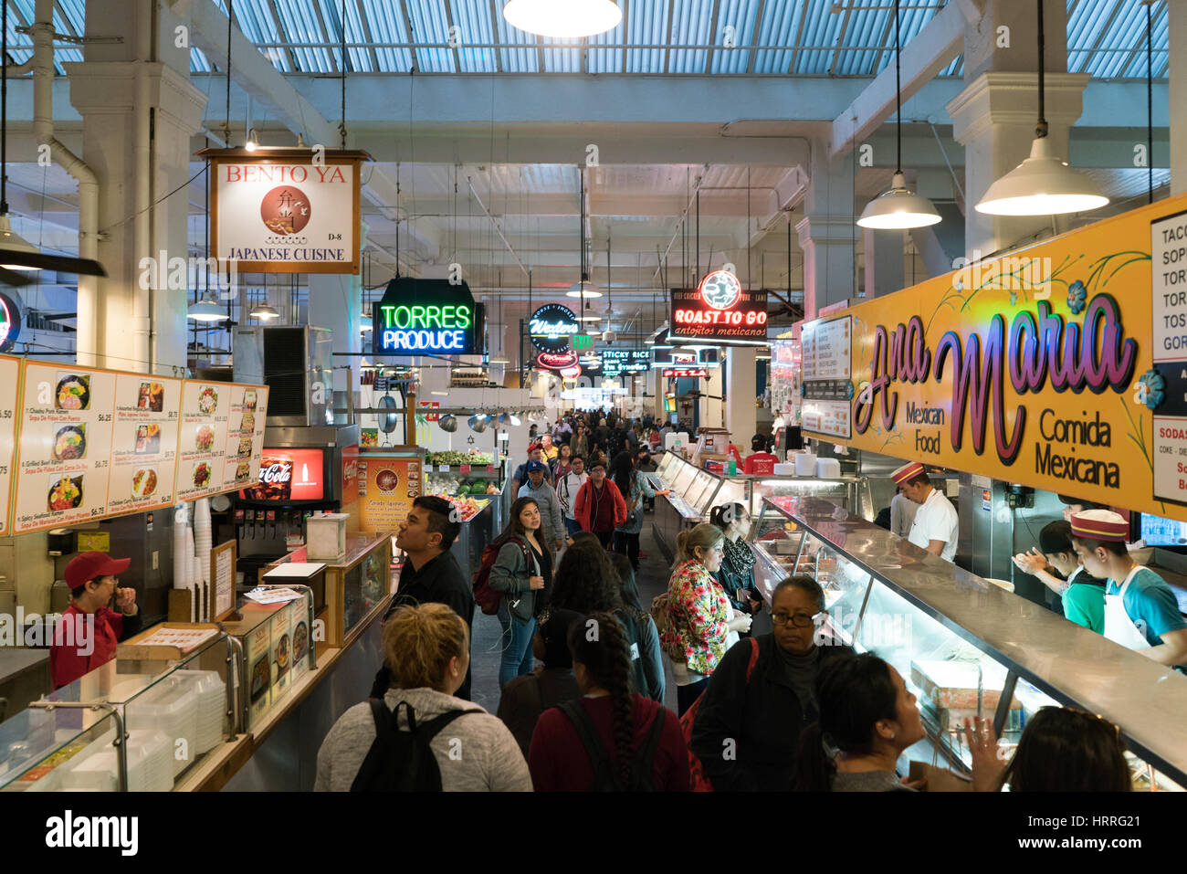 GRAND CENTRAL MARKET, Los Angeles, CA Stock Photo Alamy