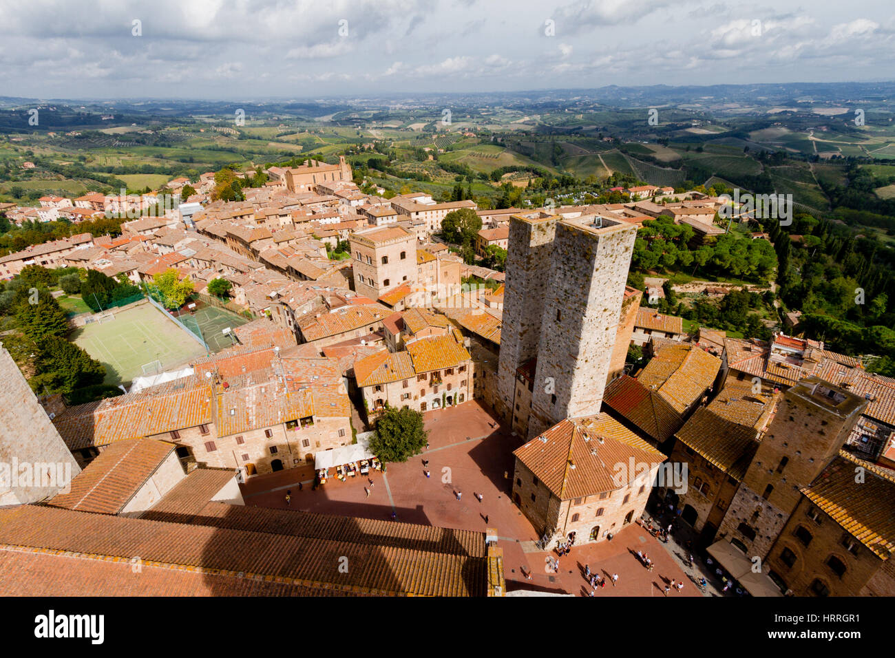 Small walled medieval hill town hi-res stock photography and images - Alamy