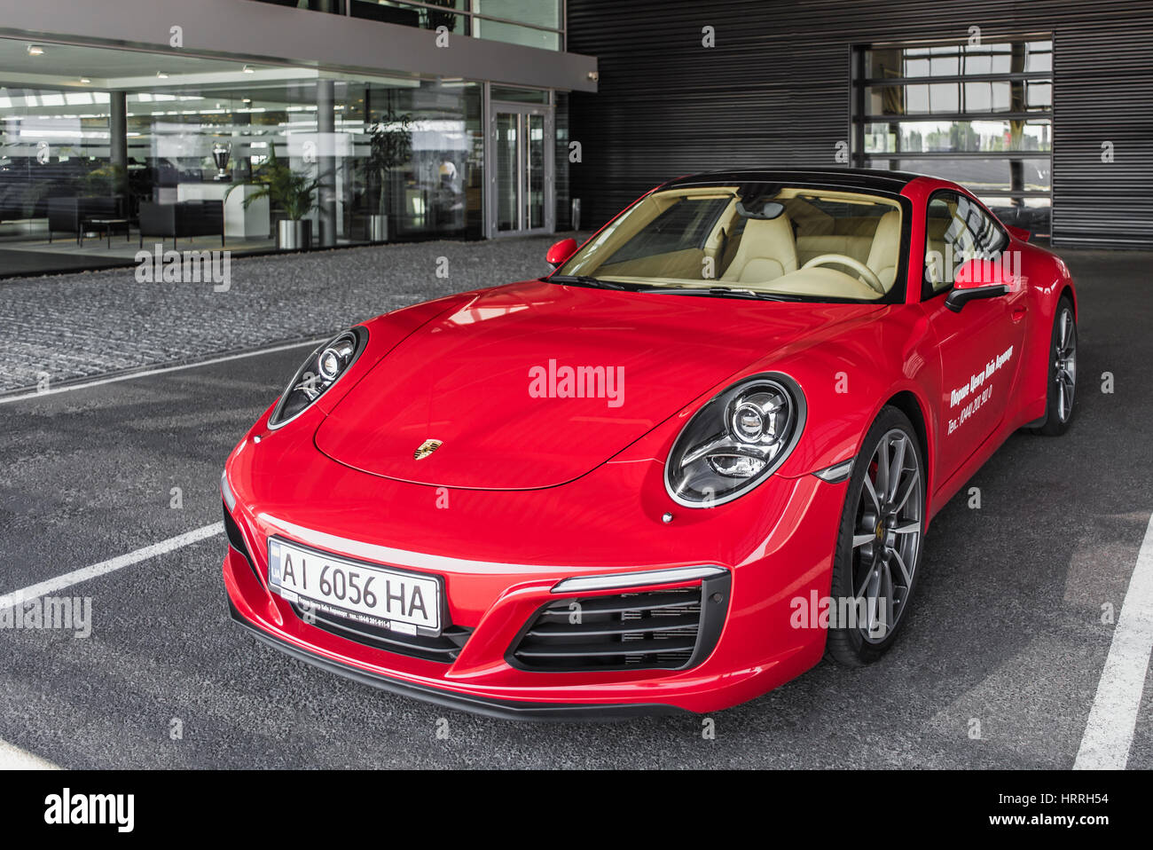 Back view red porsche 911 hi-res stock photography and images - Alamy