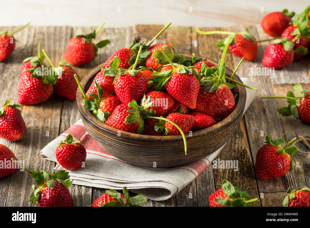 Raw Organic Red Ripe Strawberries Ready to Eat Stock Photo - Alamy