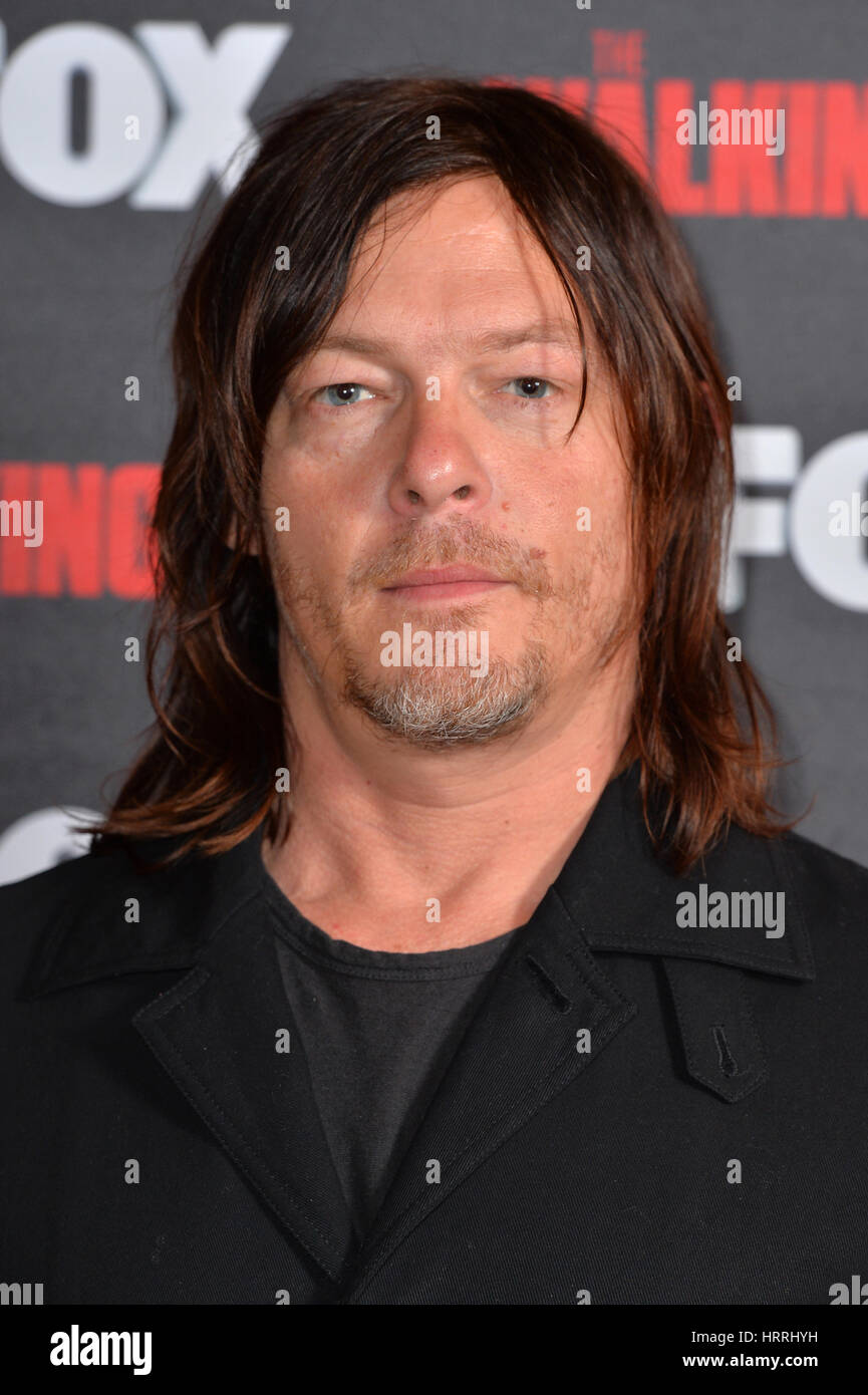 Norman Reedus attending Fox's A Night with the Walking Dead at the Hamyard Hotel, Soho, London. PRESS ASSOCIATION Photo. Picture date: Friday 3 March 2017. Photo credit should read: Matt Crossick/PA Wire Stock Photo