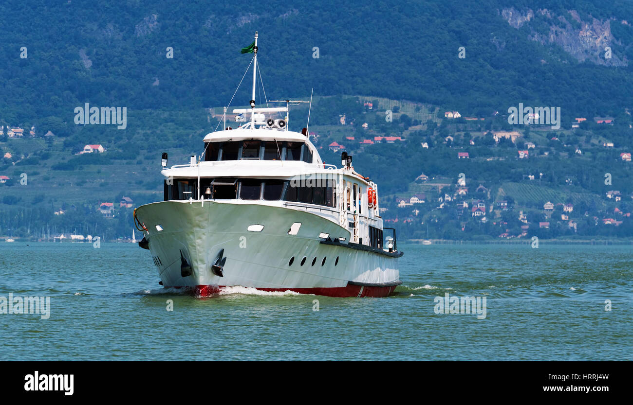 Passenger ship on Lake Balaton, Hungary Stock Photo