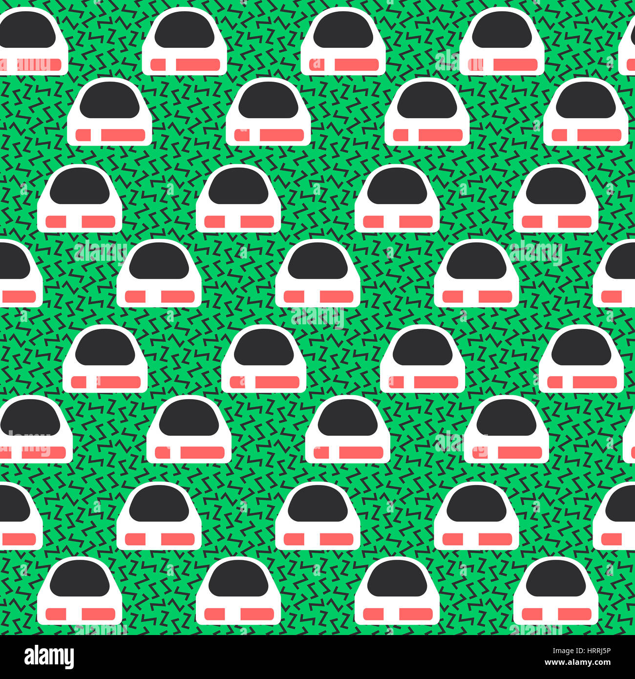 Geometric abstract seamless pattern. Simple motif background. Colorful decoration design. Trendy memphis style illustration Stock Photo