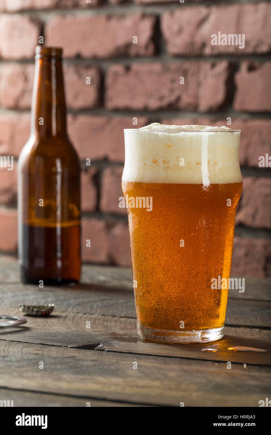 Cold Refreshing American Lager Crafter Beer Ready to Drink Stock Photo