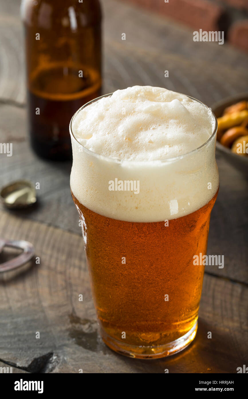 Cold Refreshing American Lager Crafter Beer Ready to Drink Stock Photo