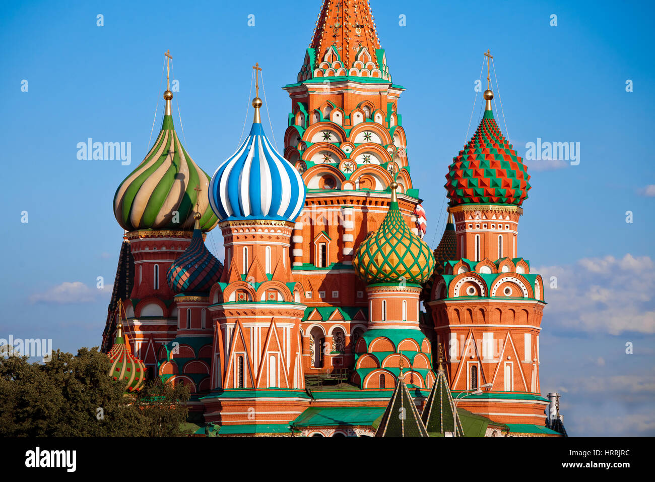 St. Basil's Pokrovsky Cathedral on the red square in Moscow, Russia Stock Photo