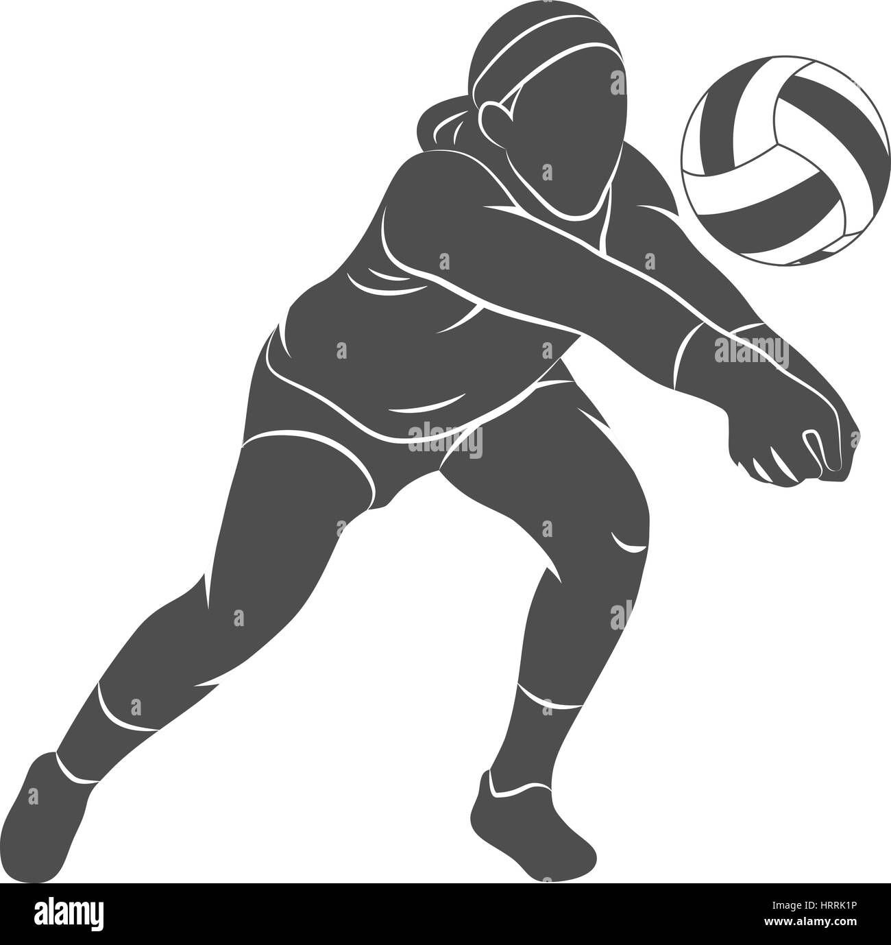 Volleyball spike Stock Vector Images - Alamy