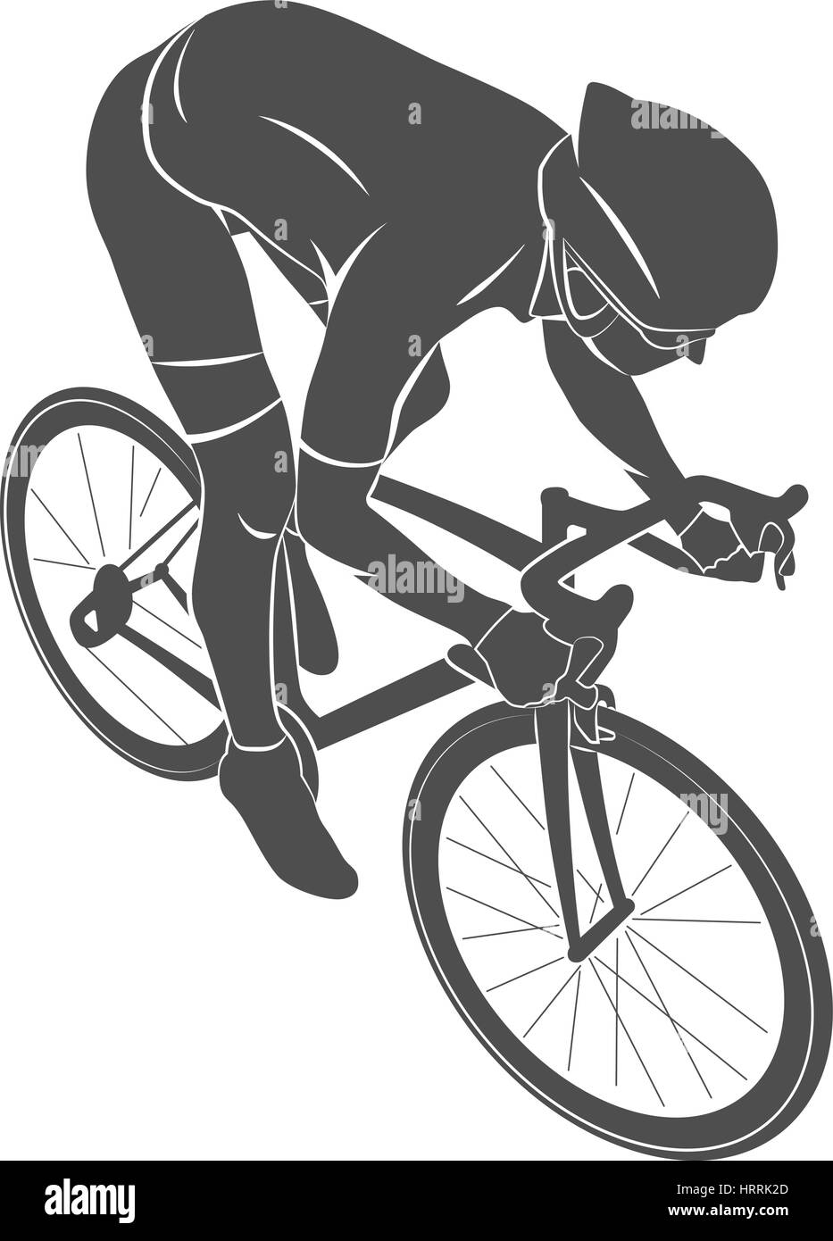Athlete bike cyclist Stock Vector
