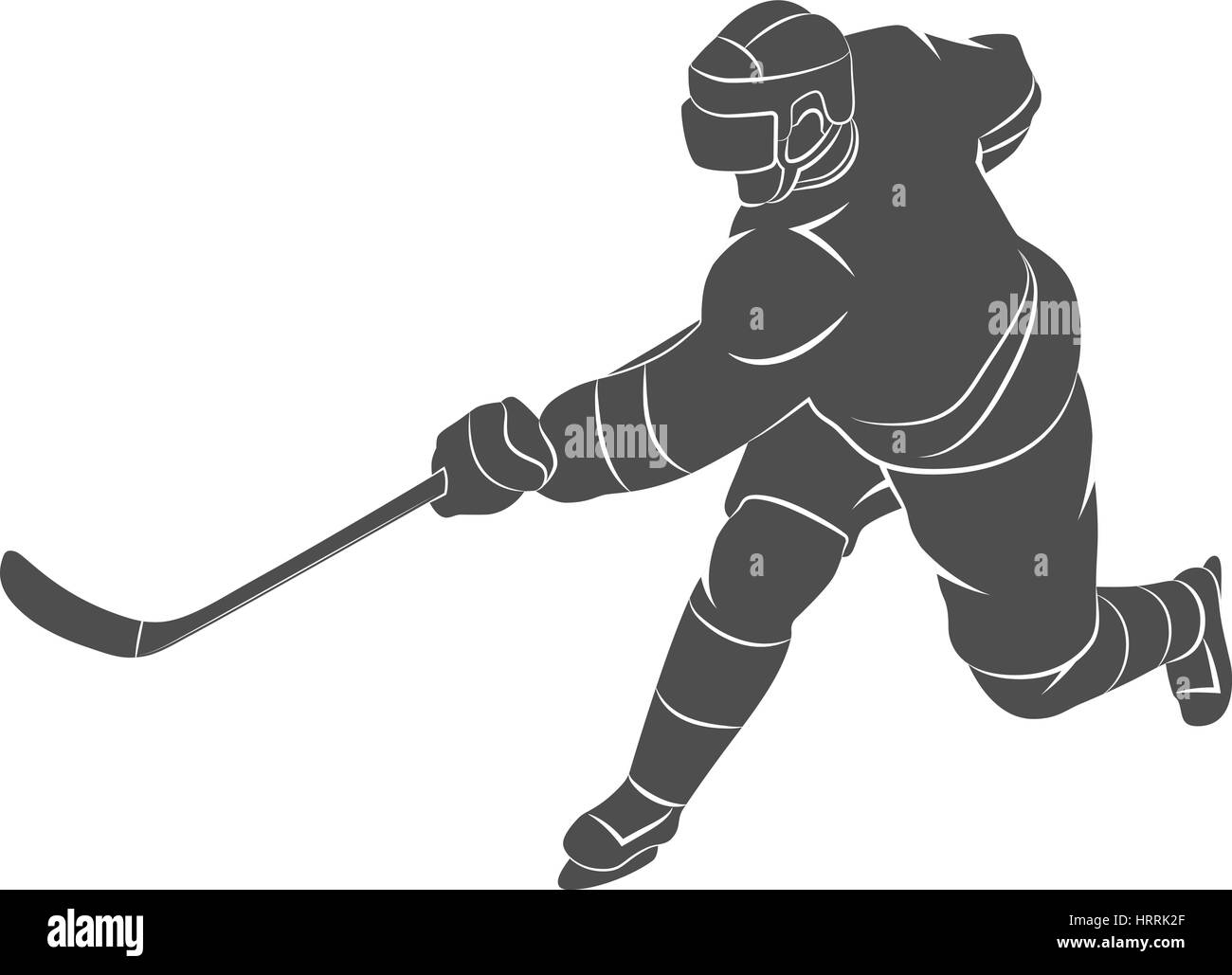 Hockey player illustration Stock Vector