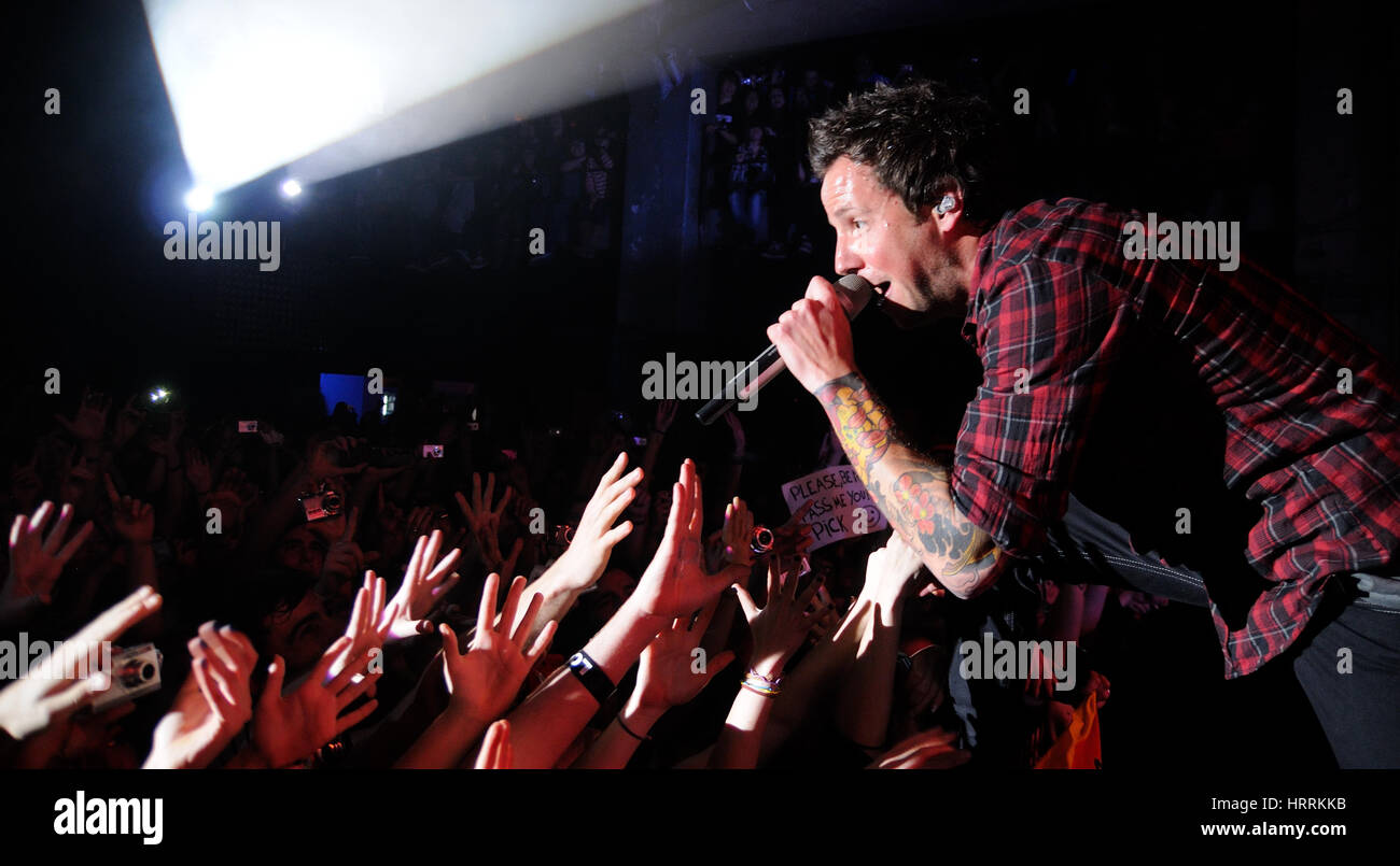 BARCELONA MAR 13 Simple Plan band performs at Razzmatazz on March 13