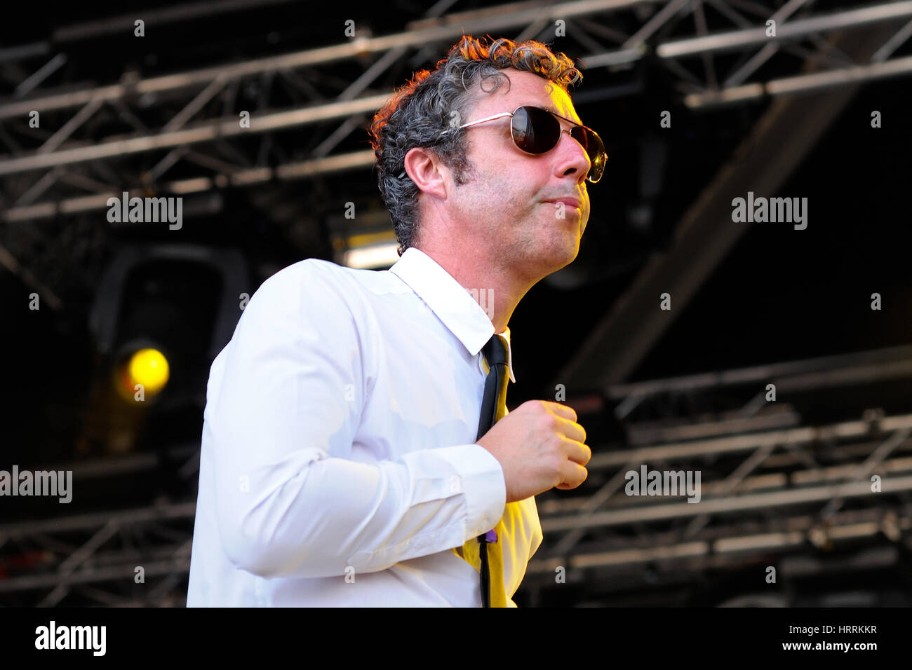 BARCELONA - MAY 31: Baxter Dury, singer and songwriter, performs at San Miguel Primavera Sound Festival on May 31, 2012 in Barcelona, Spain. Stock Photo