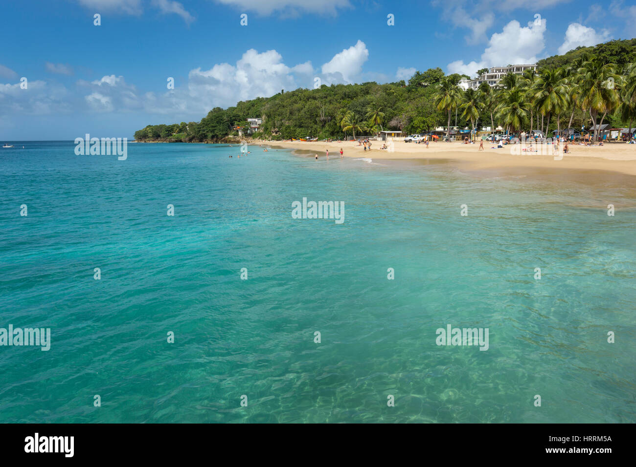 TURQUOISE BLUE SEA CRASH BOAT BEACH AGUADILLA PUERTO RICO Stock Photo