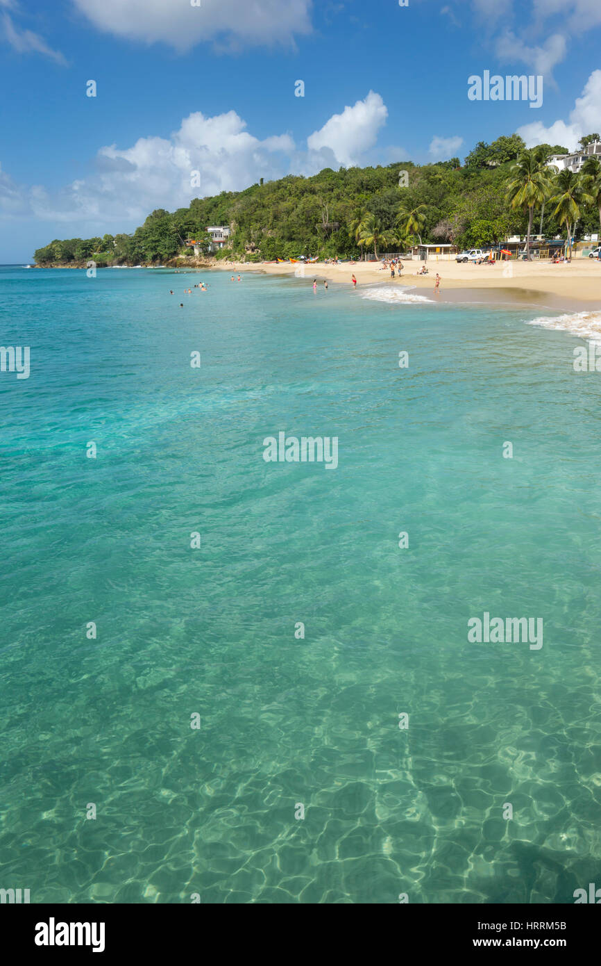 TURQUOISE BLUE SEA CRASH BOAT BEACH AGUADILLA PUERTO RICO Stock Photo