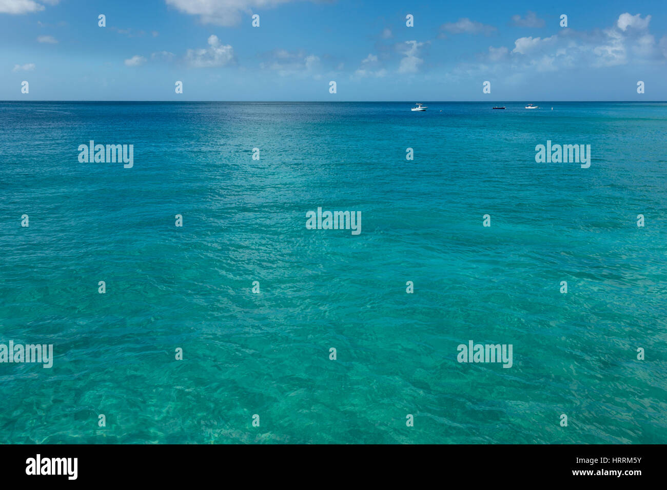 CALM BLUE SEA AGUADILLA PUERTO RICO Stock Photo