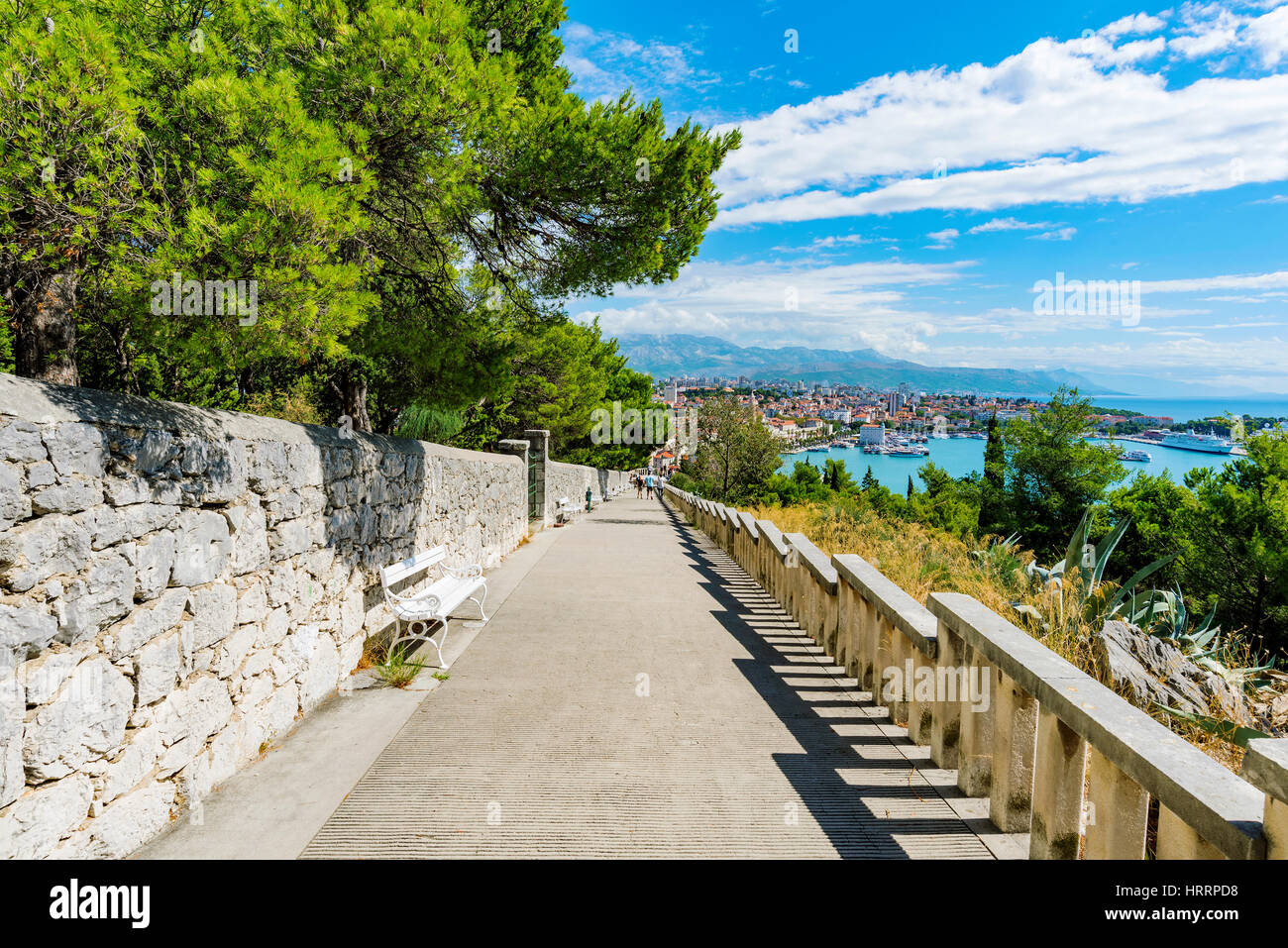 View from Marjan Hill on a sunny day Stock Photo