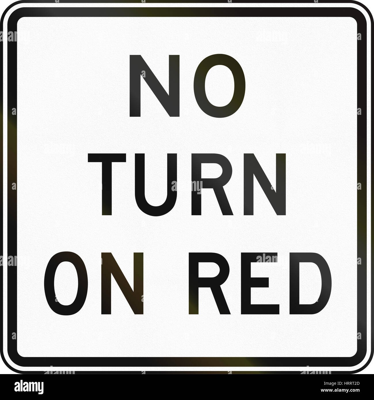 United States MUTCD regulatory road sign No turn on red Stock Photo