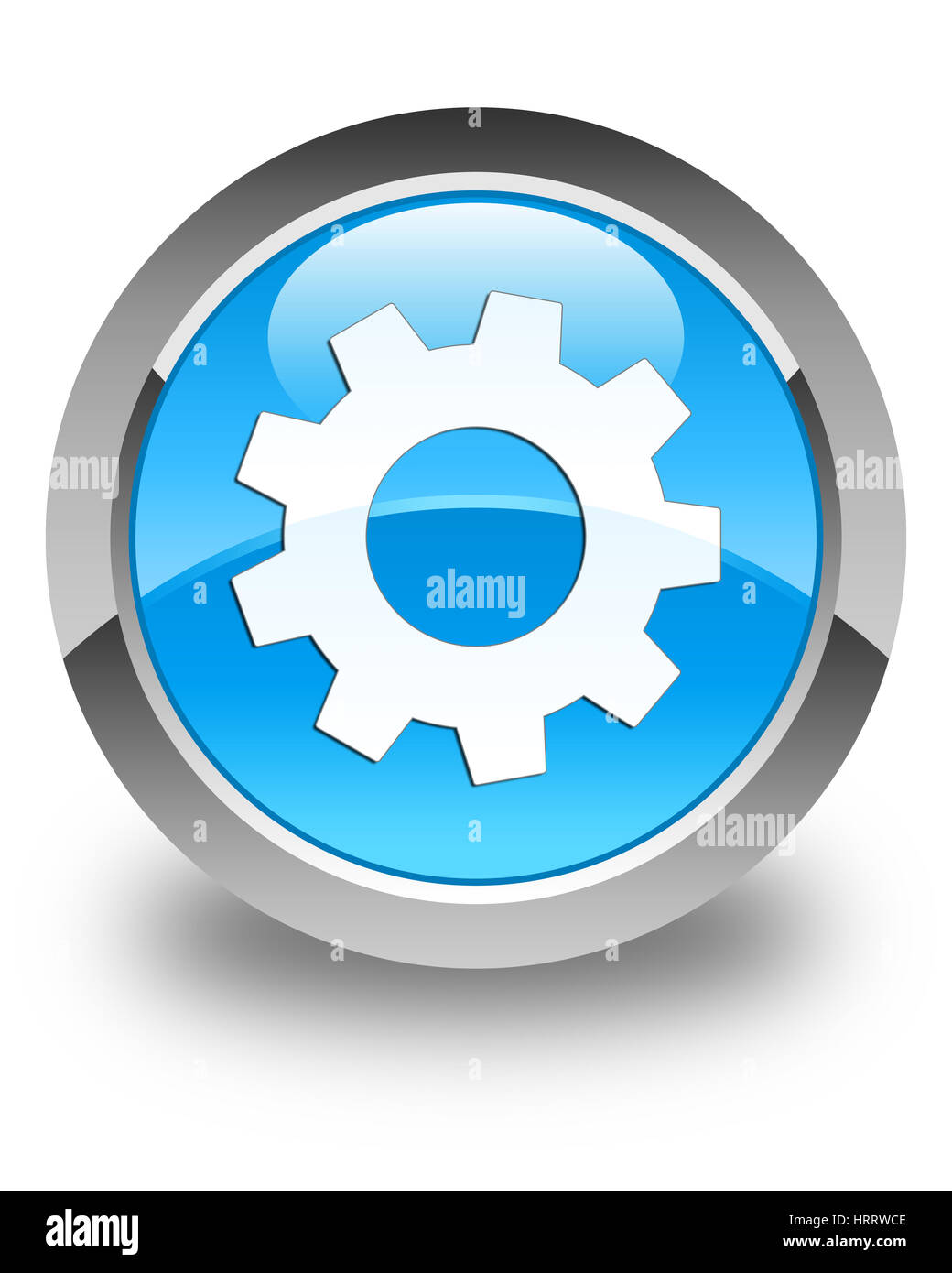 Blue gear symbol process hi-res stock photography and images - Alamy