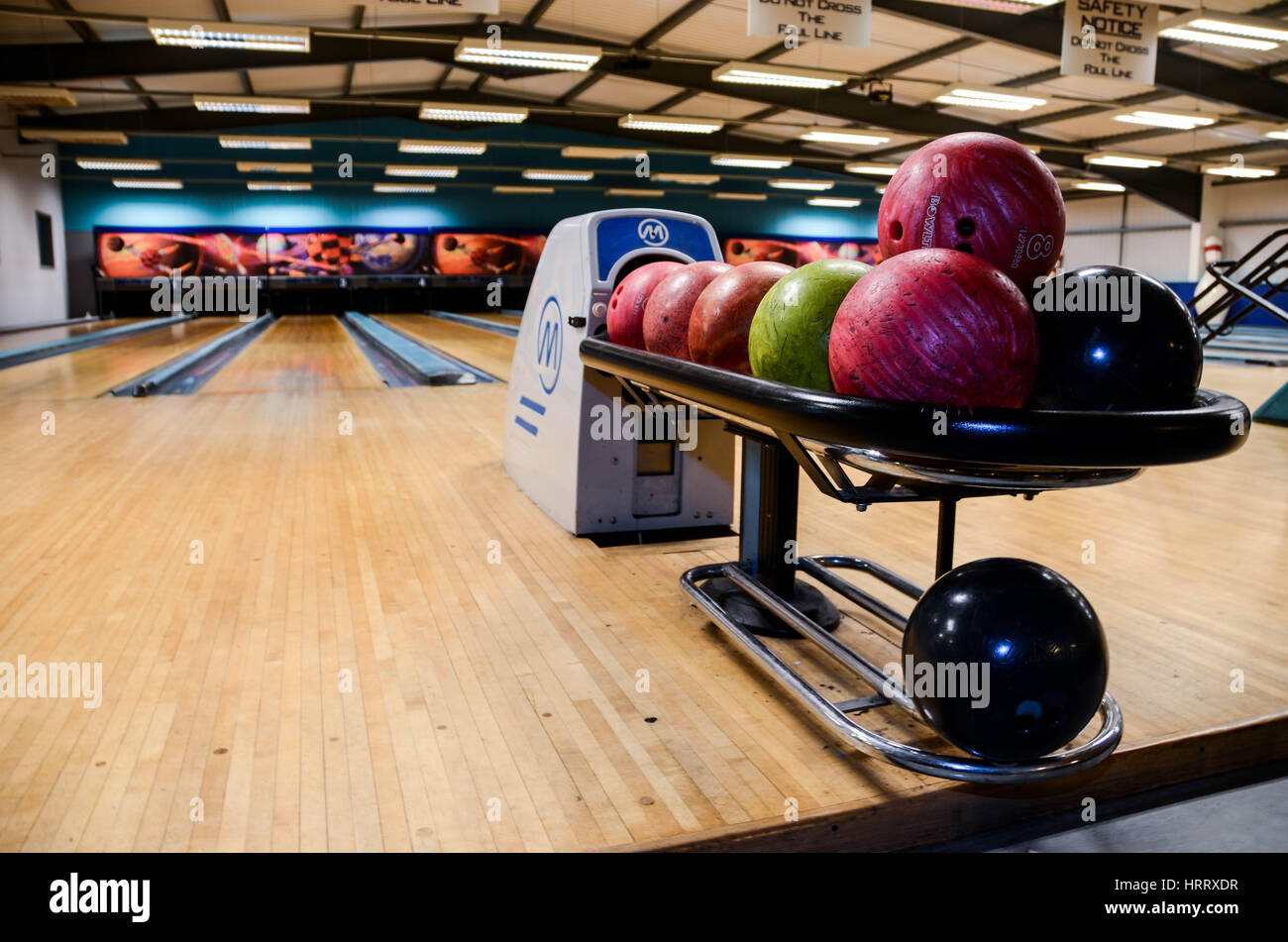 bowling alley Stock Photo