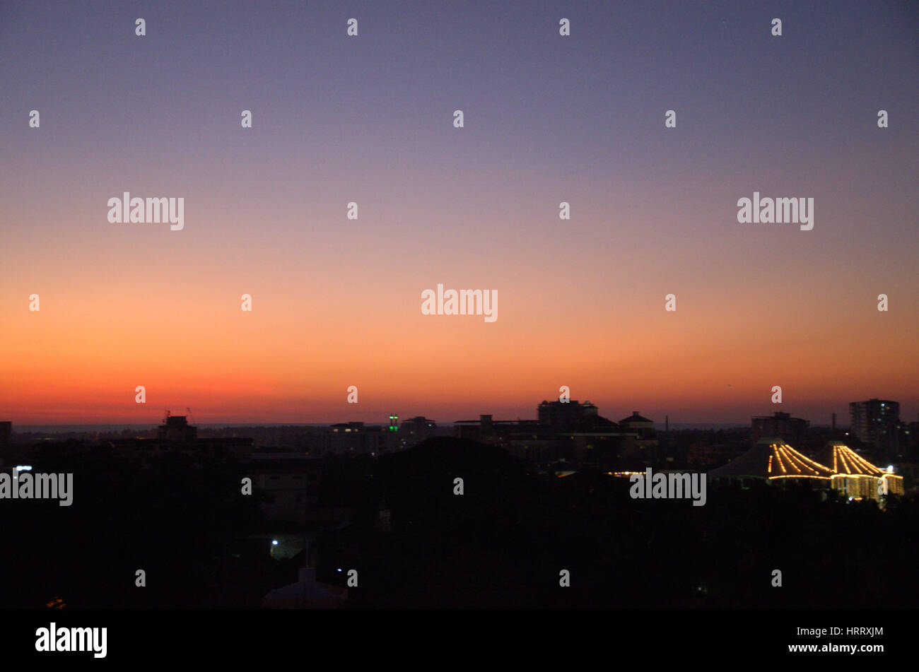 Mangalore skyline at sunset Stock Photo