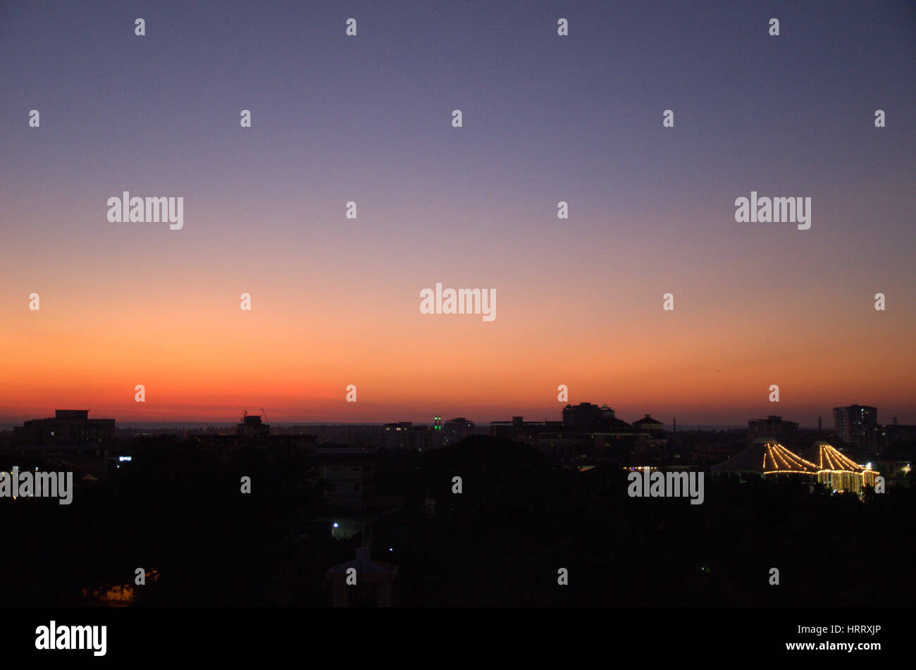 Mangalore skyline at sunset Stock Photo