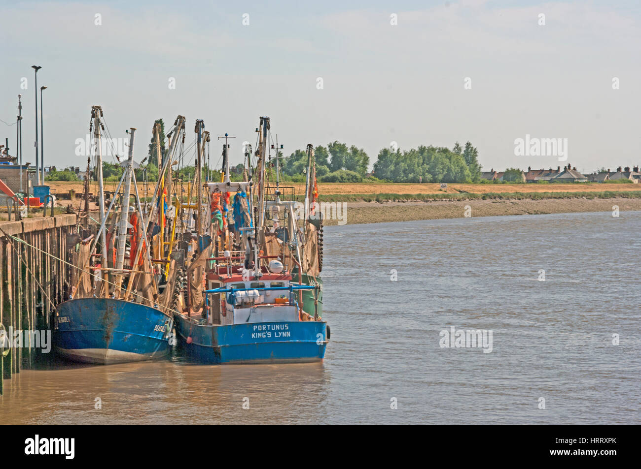 Kings Lynn, Trawlers Fishing Boats Purfleet Quay, Great Ouse River
