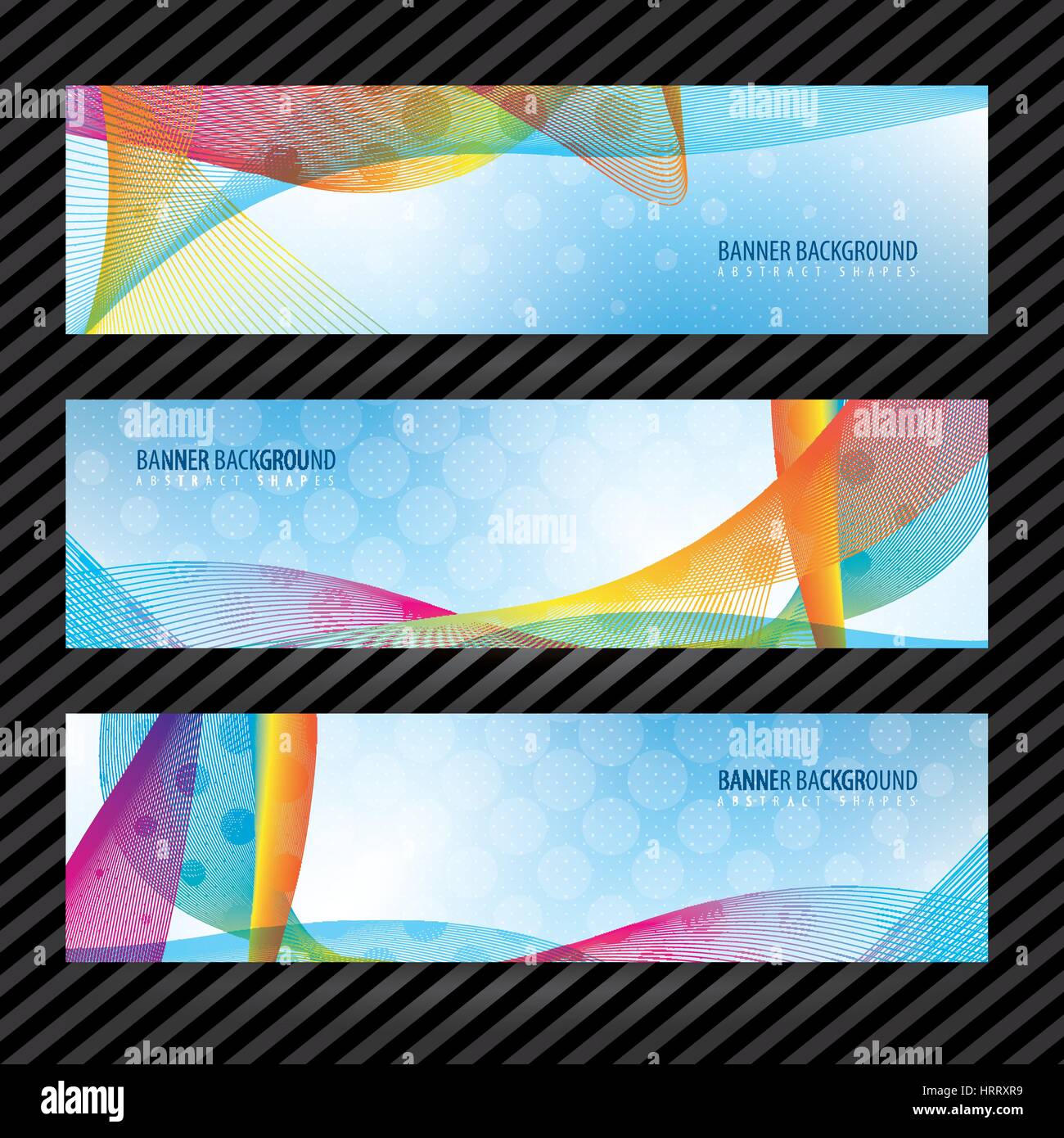 blue banner vector background with wavy lines vector Stock Vector Image ...