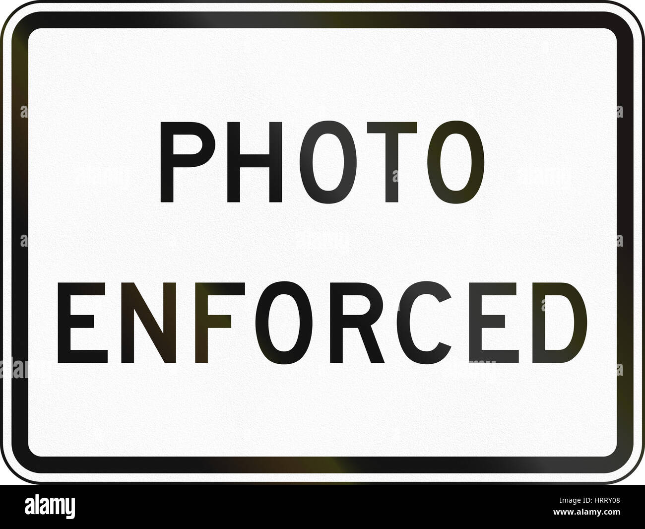 United States MUTCD road sign Traffic laws photo enforced Stock Photo