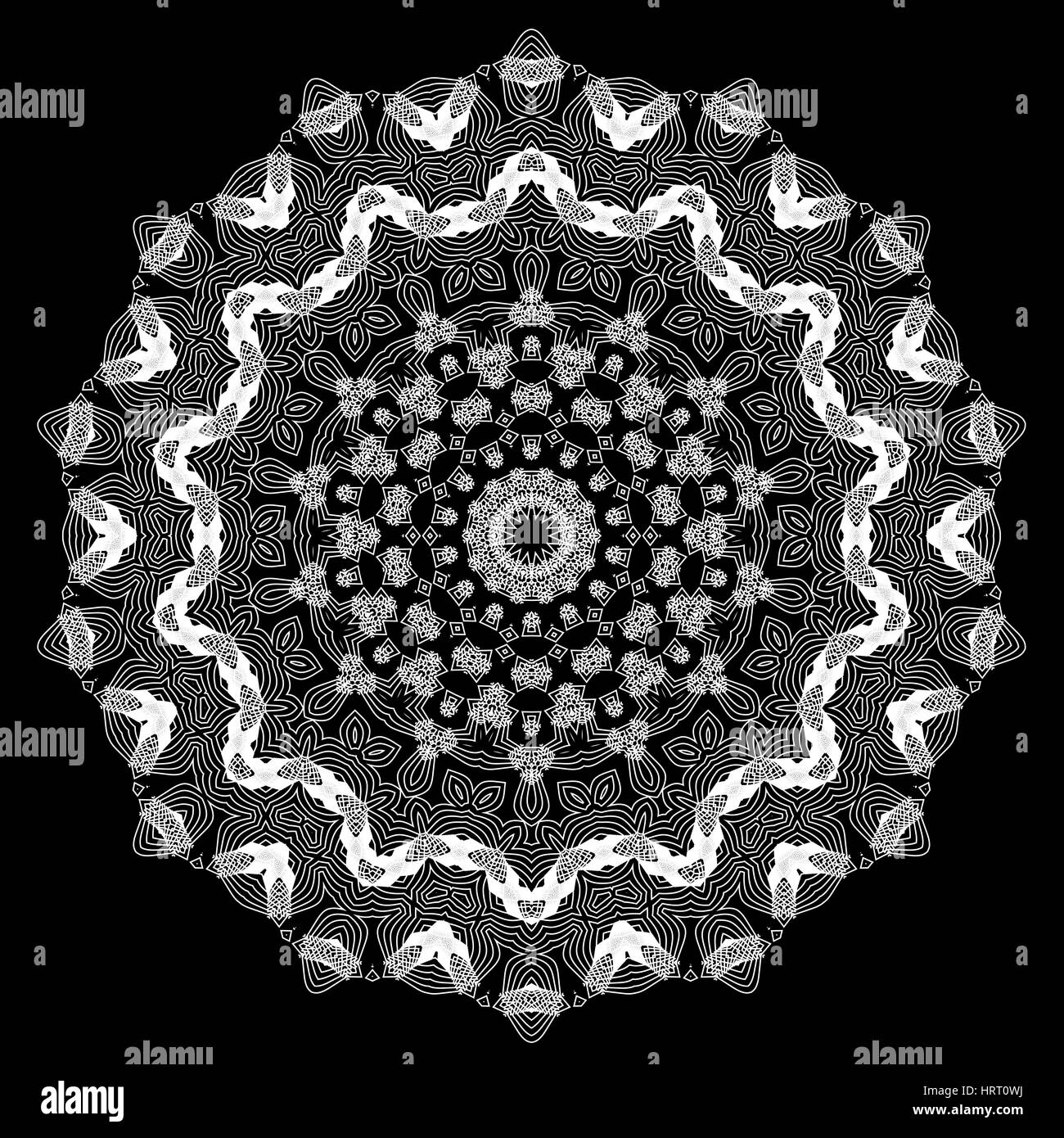 Antique ottoman turkish pattern vector Black and White Stock Photos ...