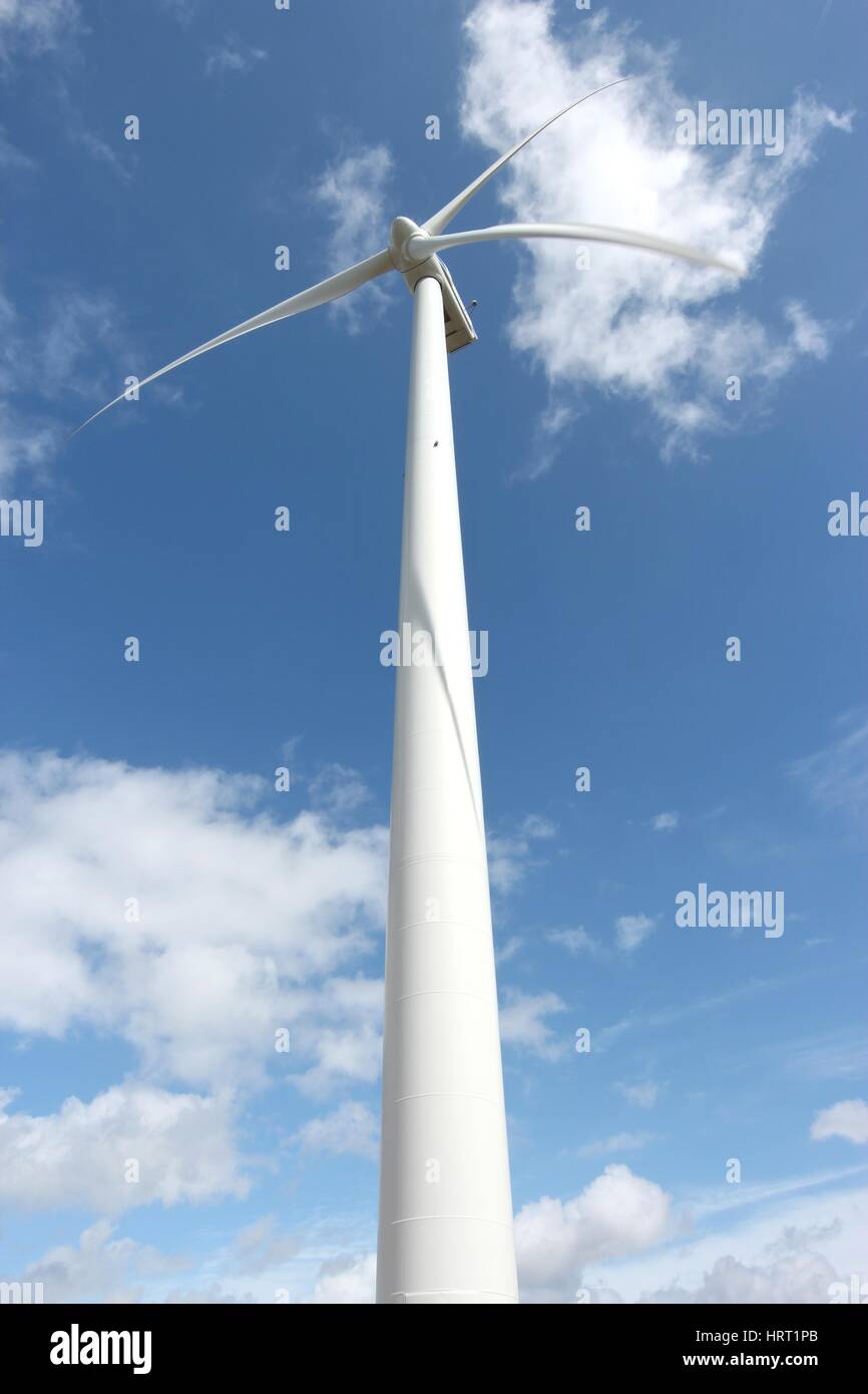 wind turbine against blue sky Stock Photo - Alamy