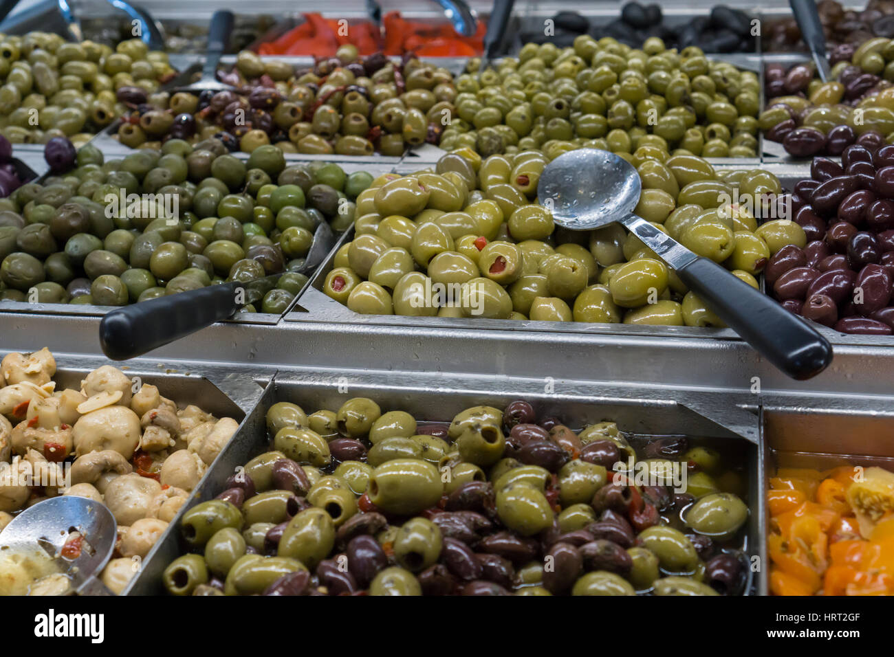Olive bar in the new Whole Foods Market in Newark, NJ on opening day  Wednesday, March 1, 2017. The store is the chain's 17th store to open in  New Jersey. The 29,000