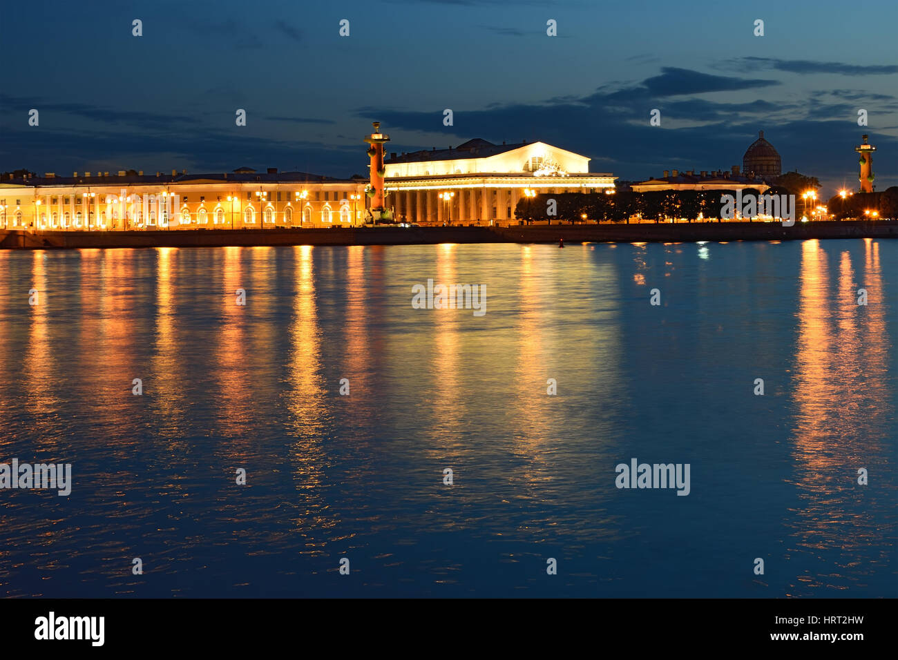 View large spit of Vasilievsky island, Rostral columns and the Naval ...