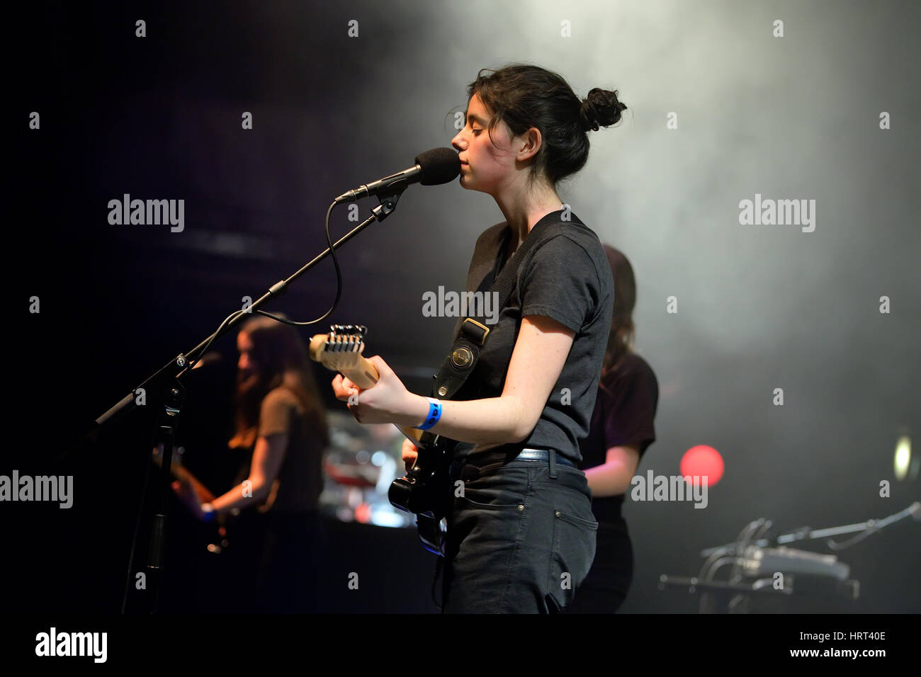 BARCELONA - FEB 8: Mourn (band) performs at Apolo venue on February 8, 2015 in Barcelona, Spain. Stock Photo