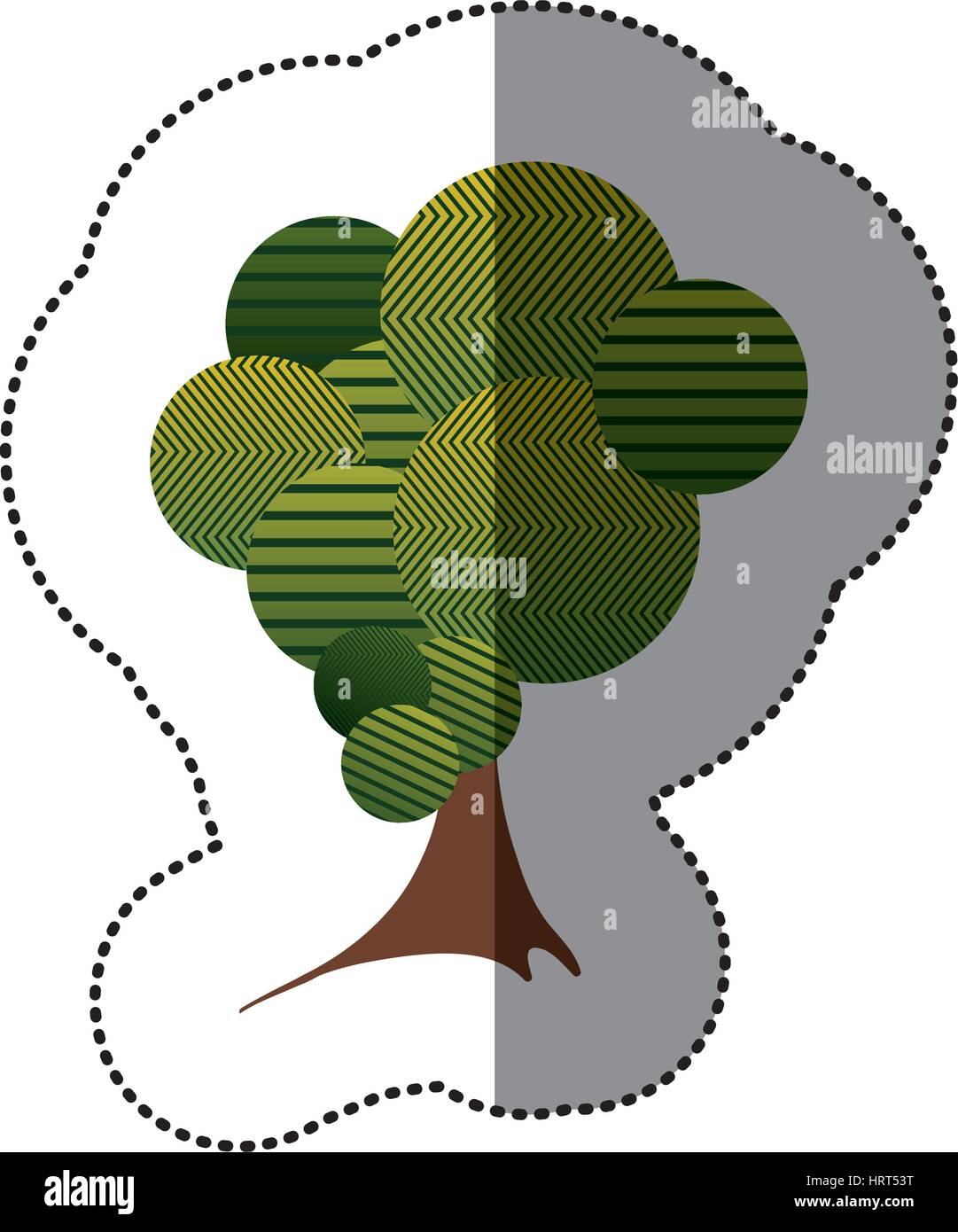sticker stylized tree icon Stock Vector Image & Art - Alamy