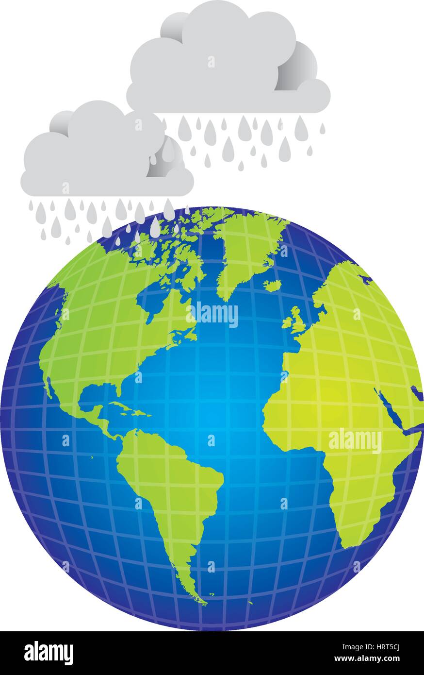 earth planet with clouds rainning icon Stock Vector Image & Art - Alamy