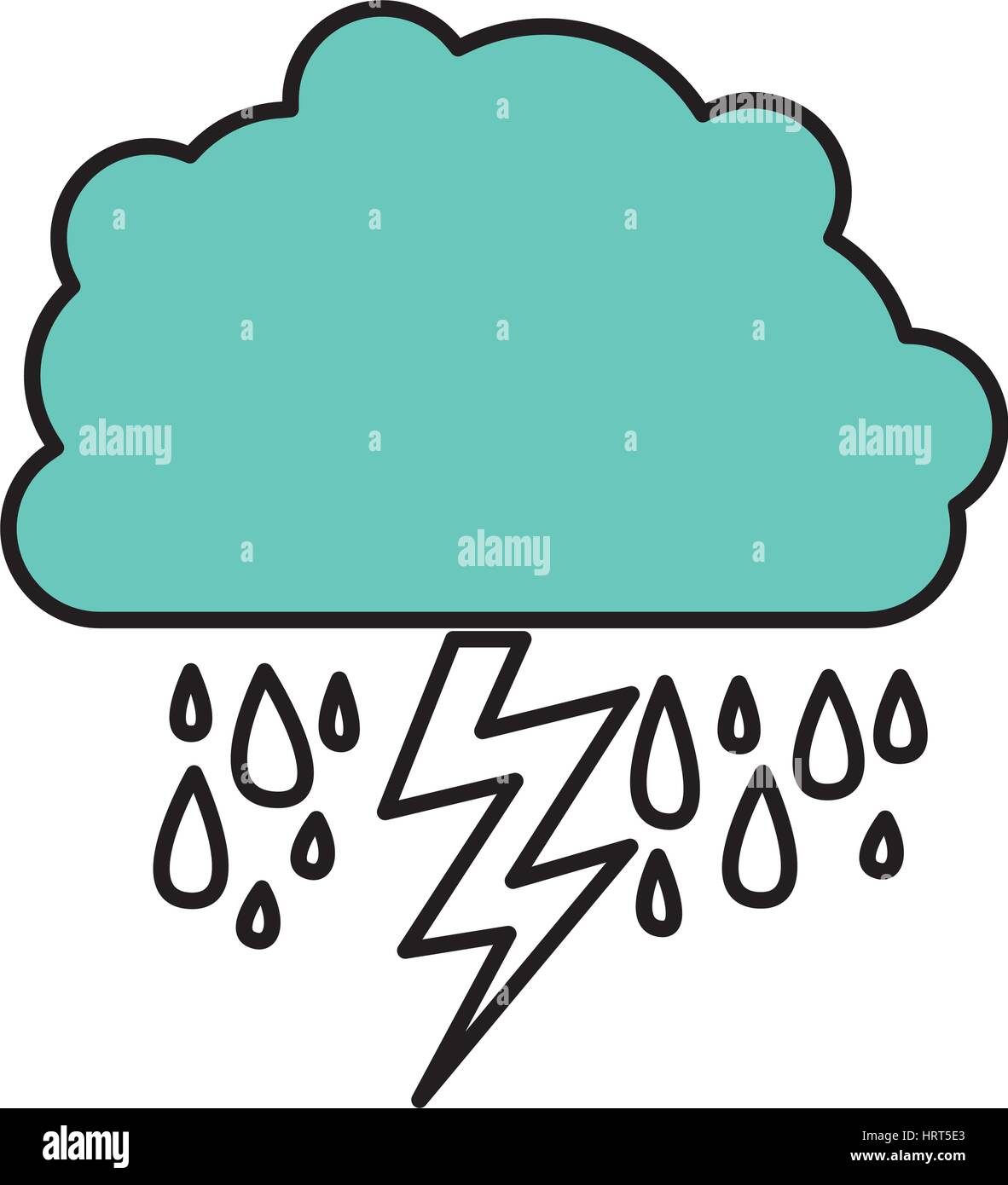 color cloud rainning with ray Stock Vector Image & Art - Alamy