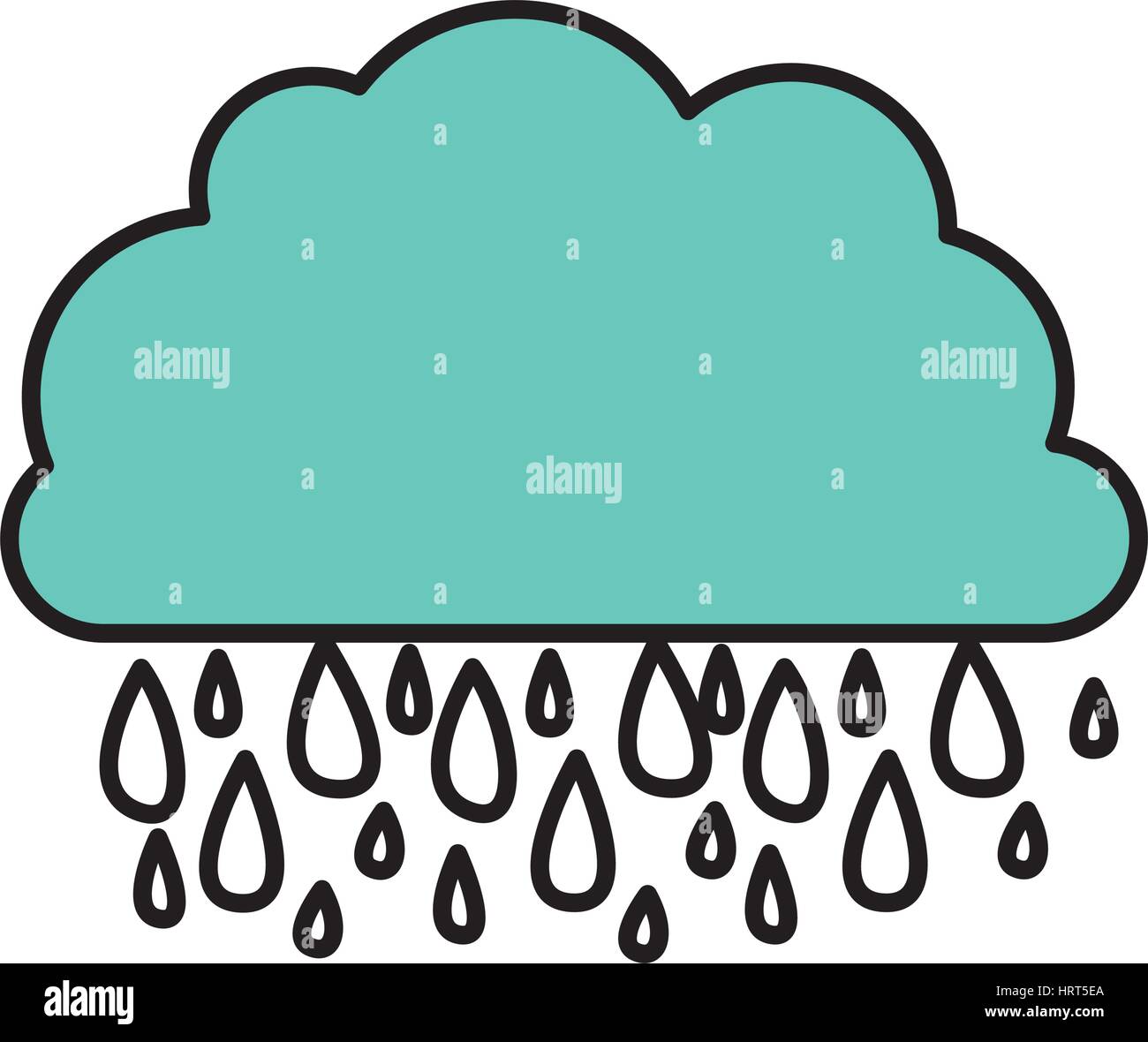 blue cloud rainning icon Stock Vector Image & Art - Alamy