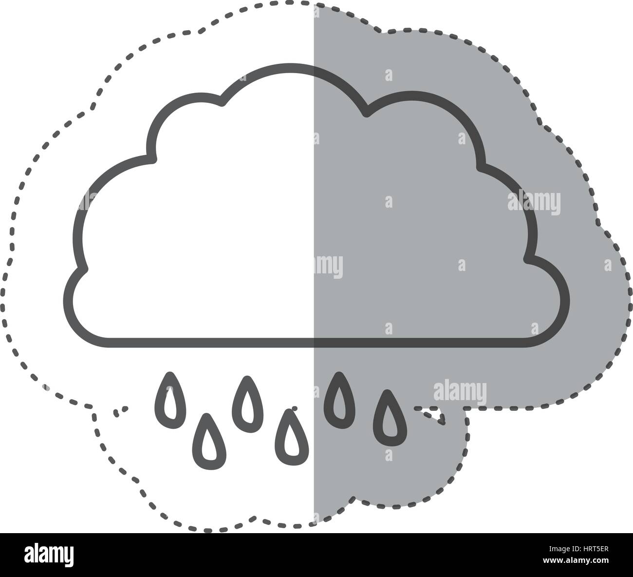 figure cloud rainning icon Stock Vector Image & Art - Alamy