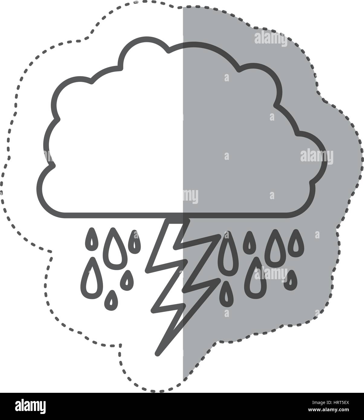 figure cloud rainning with ray Stock Vector Image & Art - Alamy