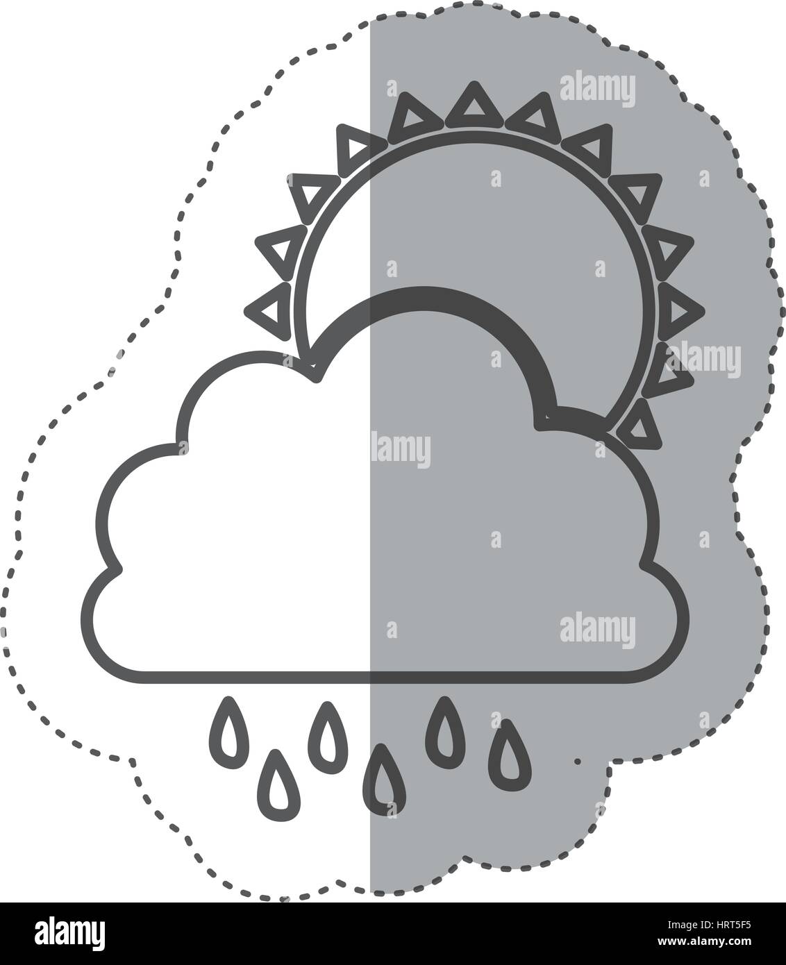 figure cloud rainning with sun icon Stock Vector Image & Art - Alamy