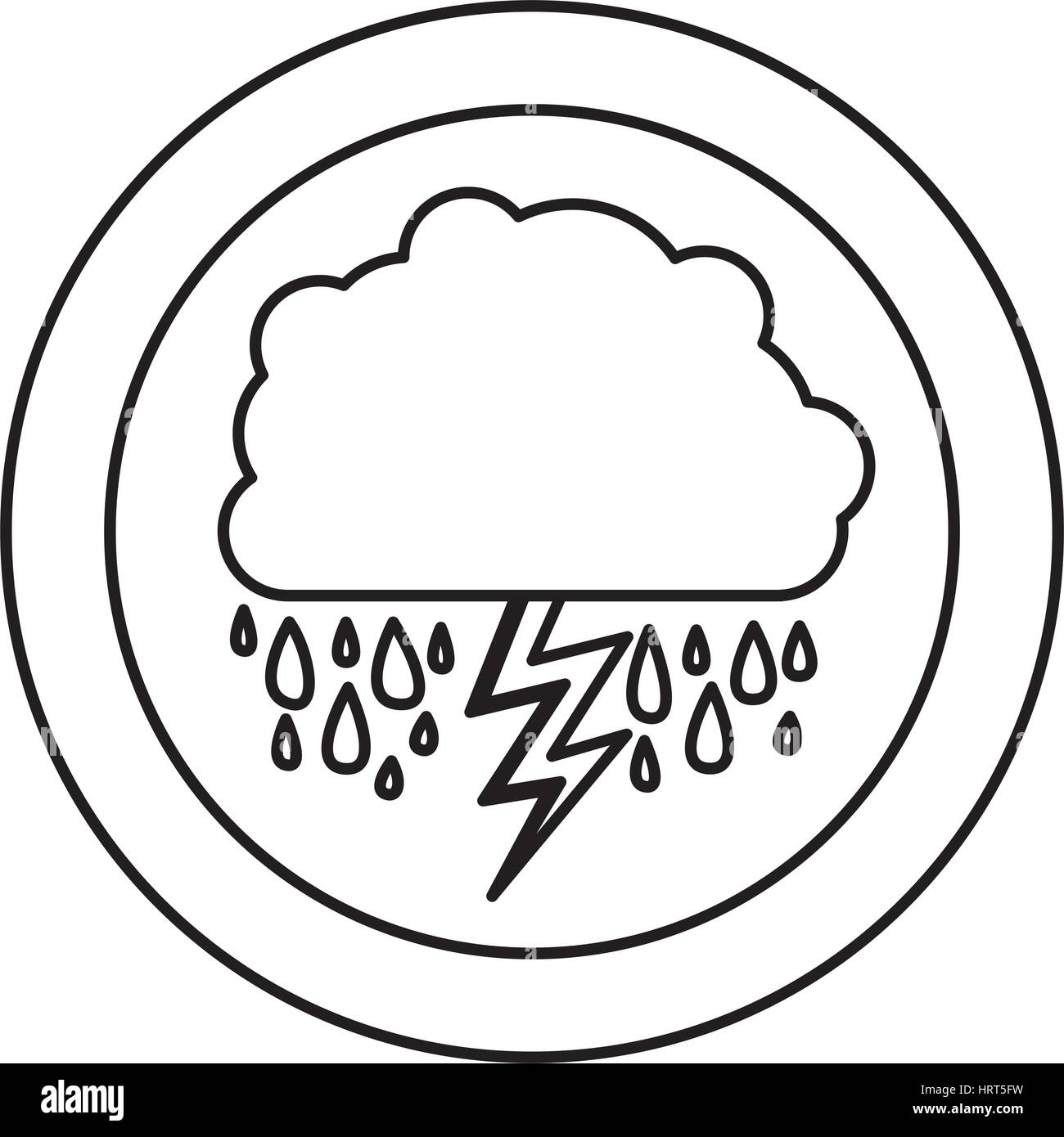 silhouette cloud rainning with ray Stock Vector Image & Art - Alamy