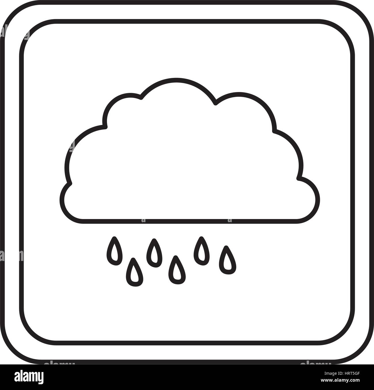 symbol cloud rainning icon Stock Vector Image & Art - Alamy