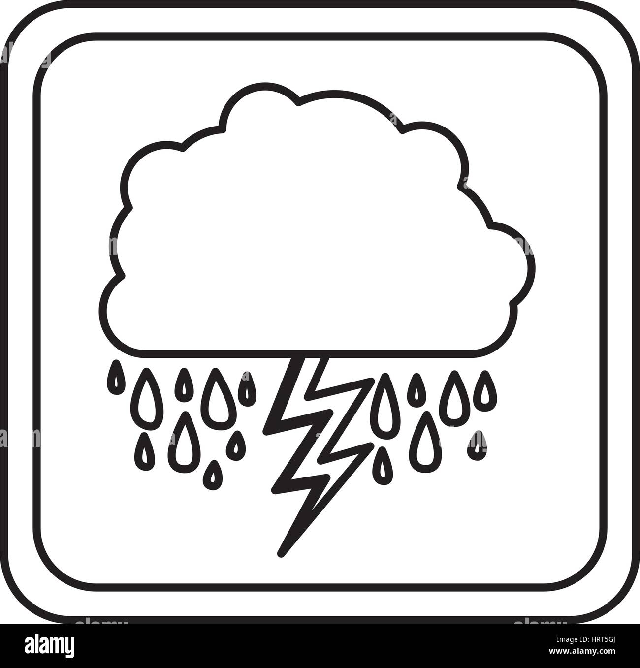 emblem cloud rainning with ray Stock Vector Image & Art - Alamy
