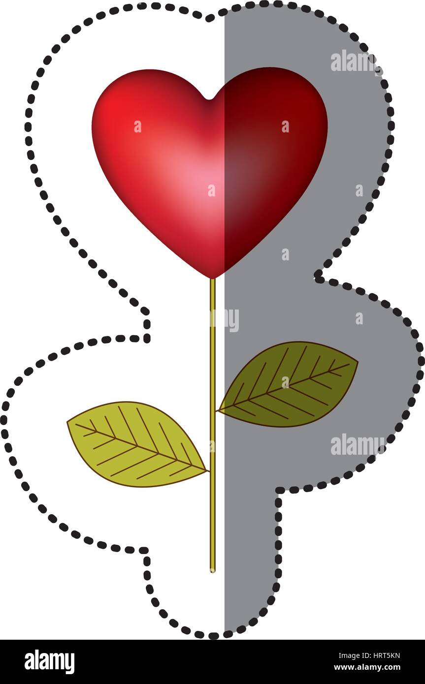 color heart balloon plant icon Stock Vector Image & Art - Alamy